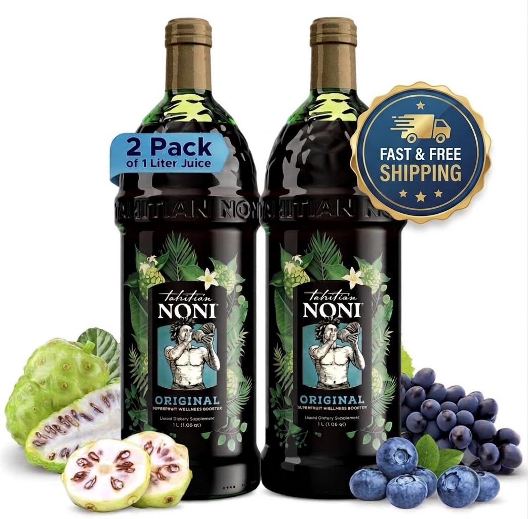 Tahitian Noni ORIGINAL 1 litre 2-pack with free shipping, sold by Noni Nectar